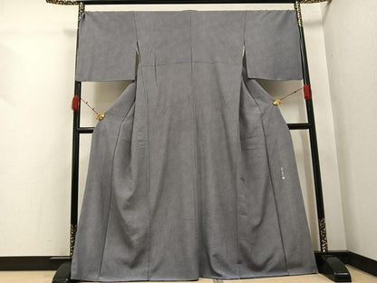平和屋着物●庭野三樹夫　江戸小紋　極小鮫小紋柄　正絹　逸品　AABJ9410ph