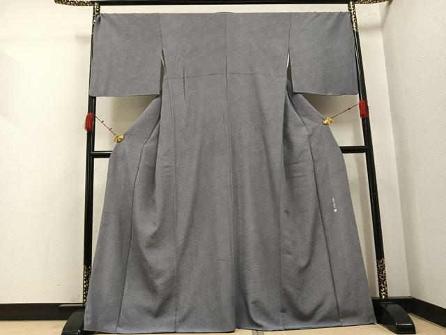 平和屋着物●庭野三樹夫　江戸小紋　極小鮫小紋柄　正絹　逸品　AABJ9410ph