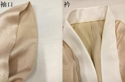 平和屋着物●長襦袢　無双仕立て　市松花地紋　正絹　逸品　AABJ9413ph
