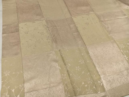 平和屋着物●長襦袢　無双仕立て　市松花地紋　正絹　逸品　AABJ9413ph