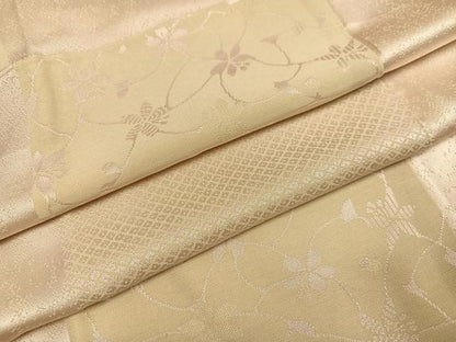 平和屋着物●長襦袢　無双仕立て　市松花地紋　正絹　逸品　AABJ9413ph
