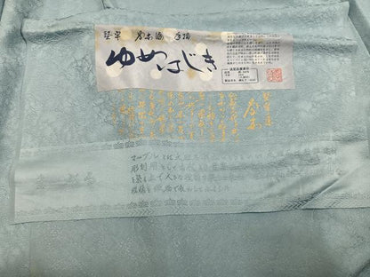 平和屋着物●本草木染作家　圓啓　色無地　堅牢　草木染　手描　ゆめはじき　マーブル　反端付き　正絹　逸品　未使用　AABJ9415ph