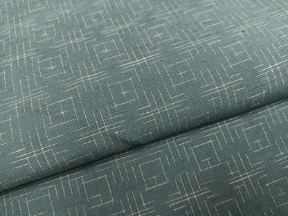 平和屋着物●上質な紬　幾何学文様　正絹　逸品　AABJ9417ph
