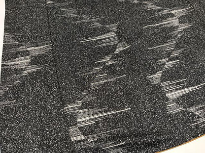 平和屋着物●上質な小紋　霞文　たたき染め　黒地　正絹　逸品　AABJ9418ph