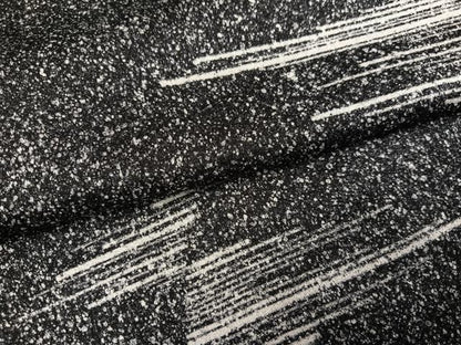 平和屋着物●上質な小紋　霞文　たたき染め　黒地　正絹　逸品　AABJ9418ph
