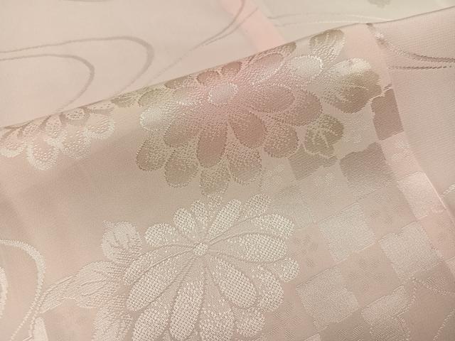 平和屋着物●振袖用長襦袢　無双仕立て　流水花地紋　暈し染め　正絹　逸品　未使用　AABJ9425ph