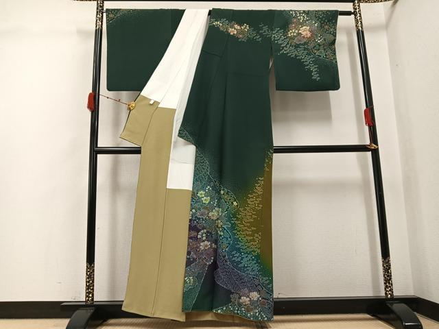 平和屋着物●吉乃一廉　幻の辻が花　訪問着　絞り　暈し染め　金彩　正絹　逸品　AABJ9426ph