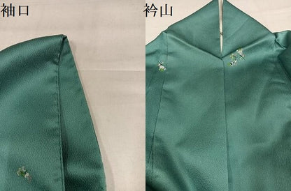 平和屋着物●お召　花唐草文　正絹　逸品　AABJ9429ph