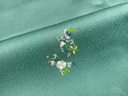 平和屋着物●お召　花唐草文　正絹　逸品　AABJ9429ph