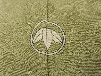 平和屋着物●上質な色無地　花地紋　利休茶色　正絹　逸品　AABJ9438ph