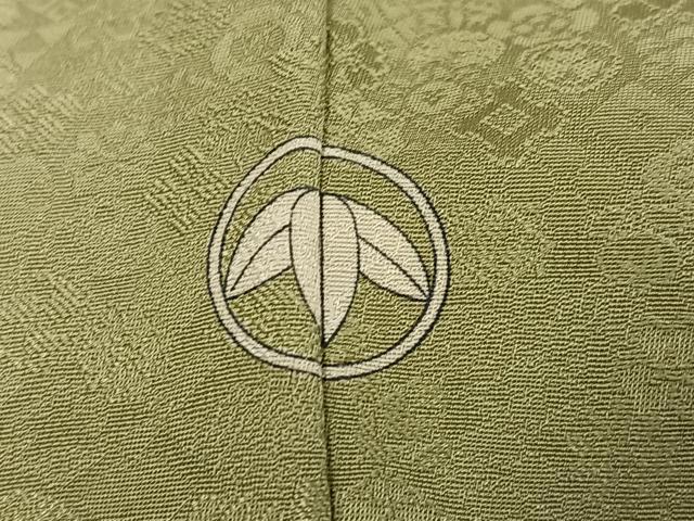 平和屋着物●上質な色無地　花地紋　利休茶色　正絹　逸品　AABJ9438ph