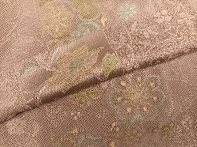 平和屋着物●上質な小紋　地紋起こし　草花文　正絹　逸品　AABJ9440ph