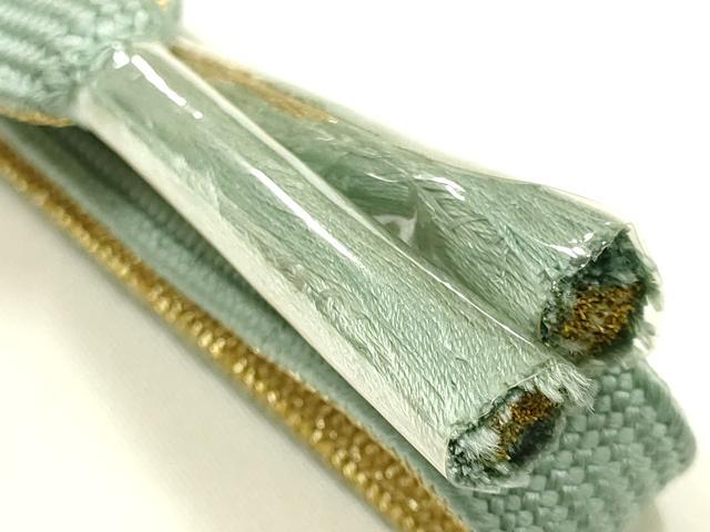 平和屋本店●和装小物　帯締め・帯揚げセット　高麗組 綾出し　地紙花文　金糸　金彩　暈し　逸品　未使用　AABJ9444ay
