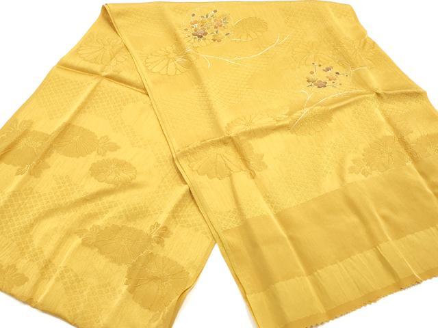 平和屋本店●和装小物　帯締め・帯揚げセット　笹浪組　雪輪花文　金糸　金彩　暈し　逸品　未使用　AABJ9445ay