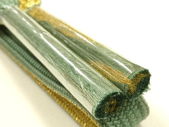平和屋本店●和装小物　帯締め・帯揚げセット　高麗組 綾出し　花筏　金糸　暈し染め　逸品　未使用　AABJ9447ay