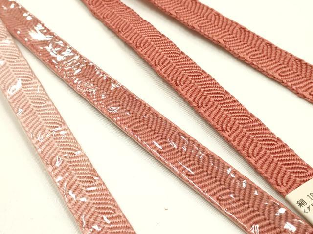 平和屋本店●和装小物　帯締め・帯揚げセット　平組　霞文　暈し染め　逸品　未使用　AABJ9450ay
