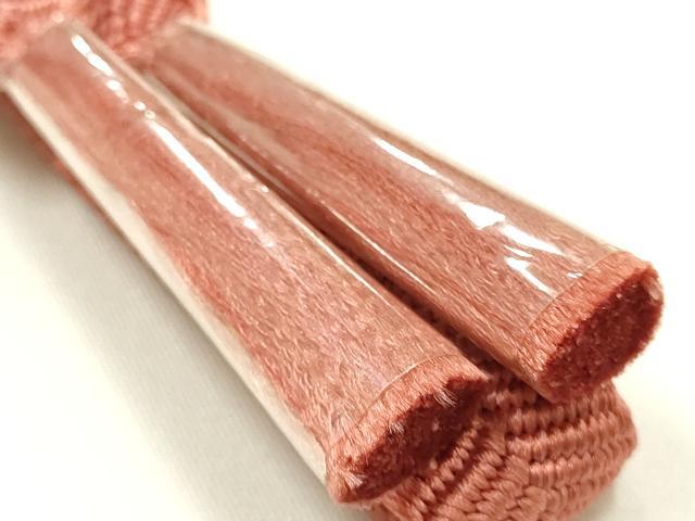平和屋本店●和装小物　帯締め・帯揚げセット　平組　霞文　暈し染め　逸品　未使用　AABJ9450ay