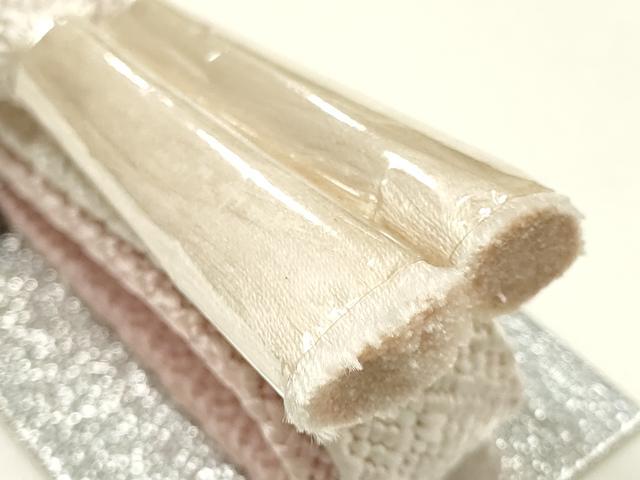 平和屋着物●和装小物　帯締め・帯揚げセット　笹浪組　柄絞り　立波花文　暈し　松坂屋扱い　正絹　逸品　未使用　AABJ9452ay