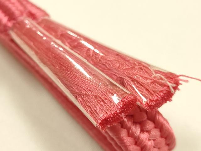 平和屋着物●和装小物　帯締め・帯揚げセット　平組　芝草文　暈し　逸品　未使用　AABJ9454ay