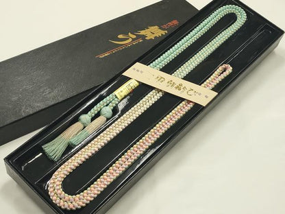 平和屋着物●和装小物　振袖用帯締め　二重華結び　金糸　暈し　小田巻　撚り房　逸品　未使用　AABJ9463ay