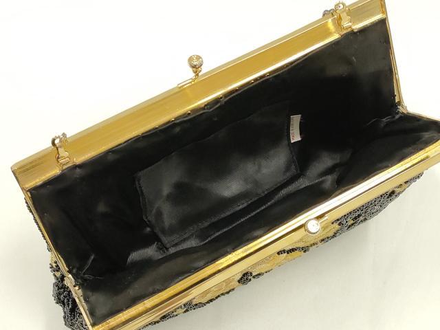 平和屋着物▼和装小物　和装バッグ　ビーズバッグ　ハンドバッグ　チェーンバッグ　クラッチバッグ　がま口　花柄　逸品　AABJ9472ay