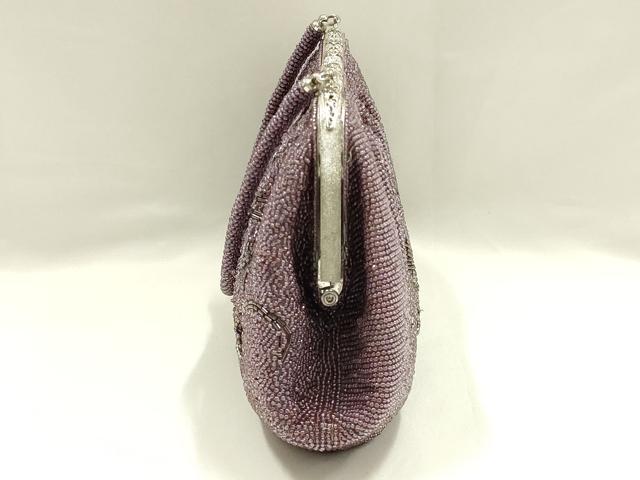 平和屋着物▼和装小物　和装バッグ　ビーズバッグ　ハンドバッグ　花柄　逸品　AABJ9473ay
