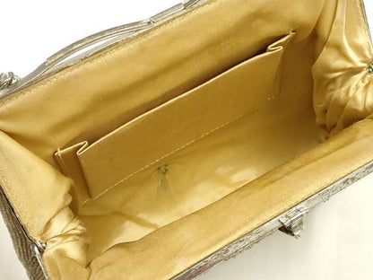 平和屋着物▼和装小物　和装バッグ　ビーズバッグ　ハンドバッグ　立涌花文　逸品　AABJ9474ay