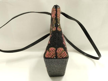 平和屋着物▼和装小物　和装バッグ　ビーズバッグ　ハンドバッグ　更紗花文　逸品　AABJ9478ay
