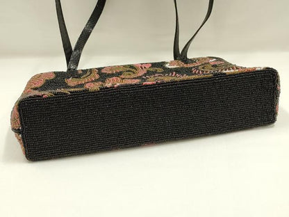 平和屋着物▼和装小物　和装バッグ　ビーズバッグ　ハンドバッグ　更紗花文　逸品　AABJ9478ay