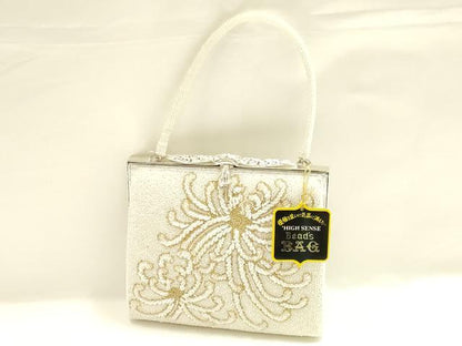 平和屋着物▼和装小物　和装バッグ　ビーズバッグ　ハンドバッグ　乱菊　逸品　未使用　AABJ9482ay