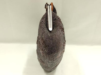 平和屋着物▼和装小物　和装バッグ　ビーズバッグ　ハンドバッグ　花柄　逸品　AABJ9486ay