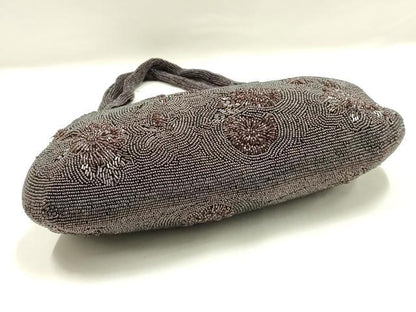 平和屋着物▼和装小物　和装バッグ　ビーズバッグ　ハンドバッグ　花柄　逸品　AABJ9486ay