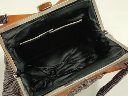 平和屋着物▼和装小物　和装バッグ　ビーズバッグ　ハンドバッグ　花柄　逸品　AABJ9486ay