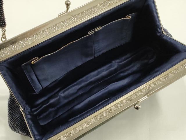 平和屋着物▼和装小物　和装バッグ　ビーズバッグ　ハンドバッグ　がま口　乱菊　逸品　AABJ9489ay