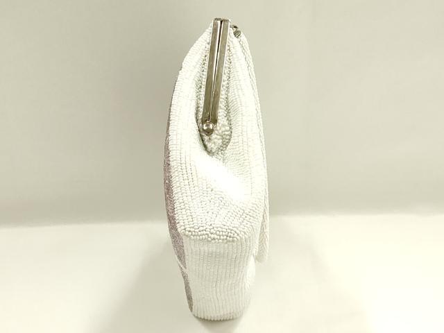 平和屋着物▼和装小物　和装バッグ　ビーズバッグ　ハンドバッグ　花柄　逸品　AABJ9492ay