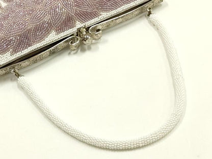 平和屋着物▼和装小物　和装バッグ　ビーズバッグ　ハンドバッグ　花柄　逸品　AABJ9492ay