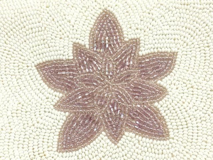 平和屋着物▼和装小物　和装バッグ　ビーズバッグ　ハンドバッグ　花柄　逸品　AABJ9492ay
