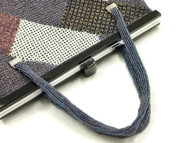 平和屋着物▼和装小物　和装バッグ　ビーズバッグ　ハンドバッグ　逸品　AABJ9493ay