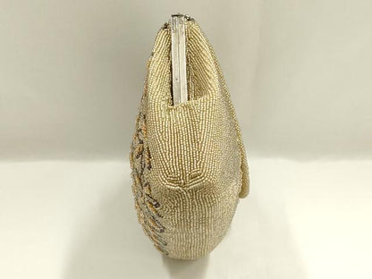 平和屋着物▼和装小物　和装バッグ　ビーズバッグ　ハンドバッグ　花柄　逸品　AABJ9494ay