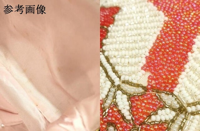 平和屋着物▼和装小物　和装バッグ　ビーズバッグ　ハンドバッグ　亀甲花文　逸品　AABJ9495ay