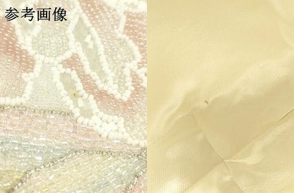 平和屋着物▼和装小物　和装バッグ　ビーズバッグ　ハンドバッグ　花柄　逸品　AABJ9496ay