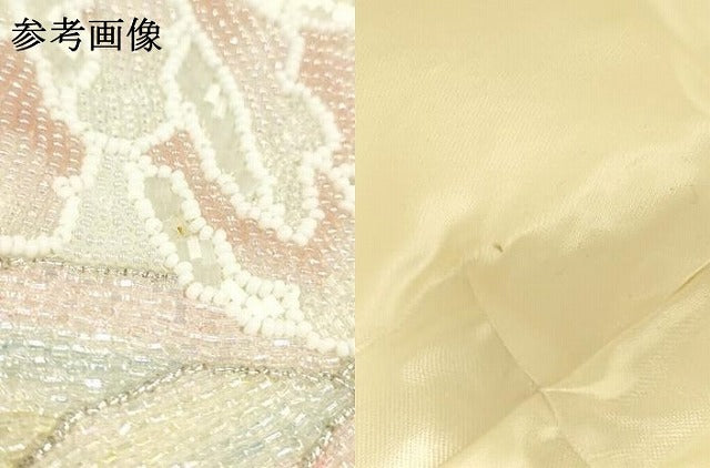 平和屋着物▼和装小物　和装バッグ　ビーズバッグ　ハンドバッグ　花柄　逸品　AABJ9496ay