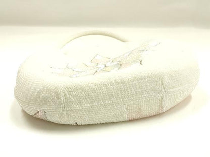 平和屋着物▼和装小物　和装バッグ　ビーズバッグ　ハンドバッグ　花柄　逸品　AABJ9496ay