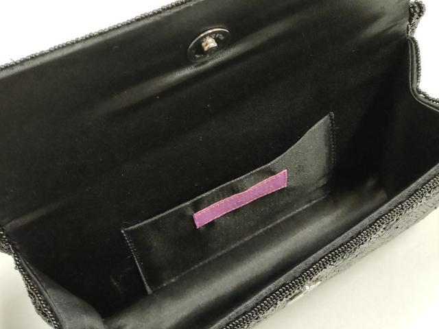 平和屋着物▼和装小物　和装バッグ　PECHINCHAR　ペシンシャ　ハンドバッグ　ビーズバッグ　菱繋ぎ　マグネット式　逸品　AABJ9497ay