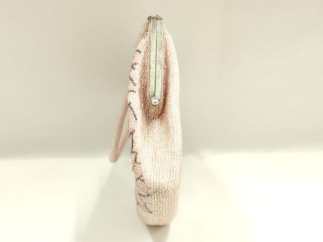 平和屋着物▼和装小物　和装バッグ　ビーズバッグ　ハンドバッグ　花柄　逸品　AABJ9499ay