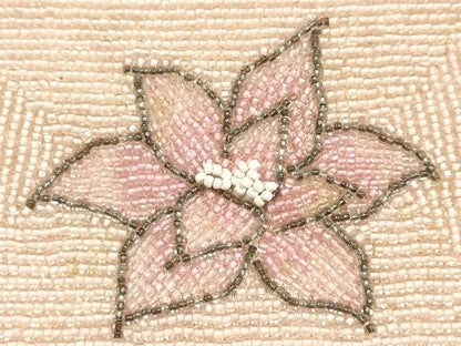 平和屋着物▼和装小物　和装バッグ　ビーズバッグ　ハンドバッグ　花柄　逸品　AABJ9499ay