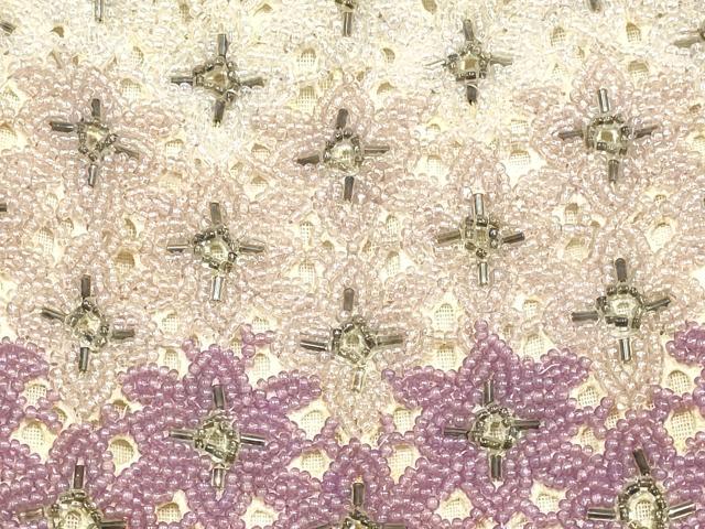 平和屋着物▼和装小物　和装バッグ　ビーズバッグ　ハンドバッグ　がま口　花柄　逸品　AABJ9501ay