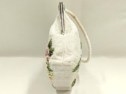 平和屋着物▼和装小物　和装バッグ　ビーズバッグ　ハンドバッグ　がま口　花柄　逸品　AABJ9502ay