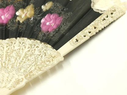 平和屋着物▼和装小物　扇子4点セット　アバニコ扇子　フラメンコ　スペイン製　逸品　AABJ9504ay