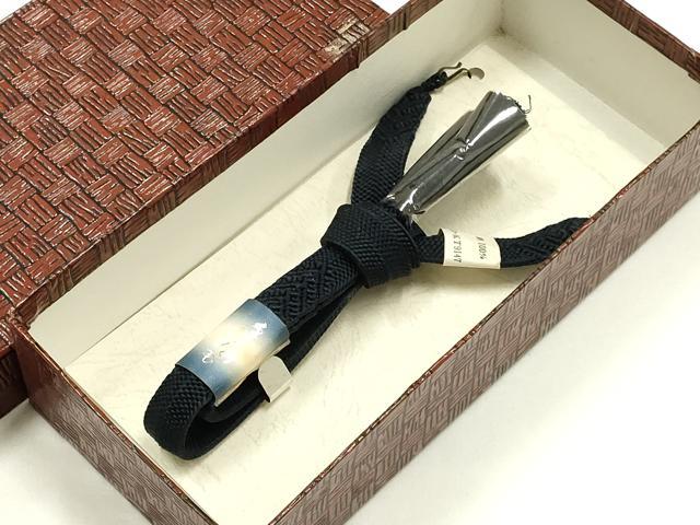 平和屋着物▼男性　和装小物　羽織紐　平組　切り房　逸品　未使用　AABJ9510ay